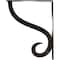 Ekena Millwork Ashford Triple, Wrought Iron Bracket, (Triple center brace), Antiqued Warm Silver 2"W  x 12"D x 15"H BKTM02X12X15TASAWS - alternate 4